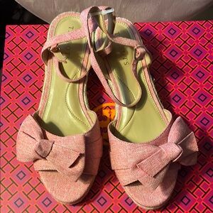 Talbots Pink Bow Sandals 6.5 Pretty Pink